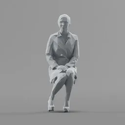Lowpoly Female Sitting