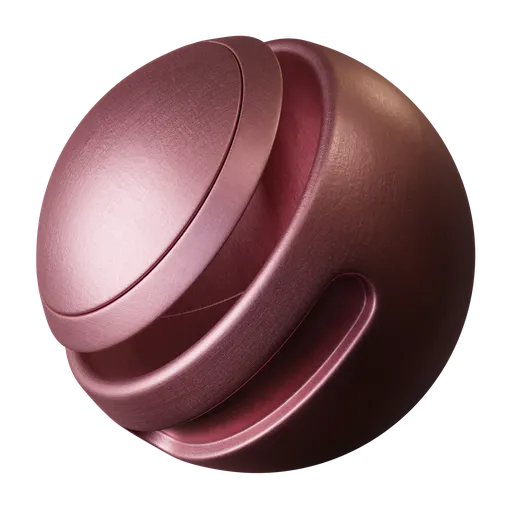 High-quality PBR brushed rose gold texture for 3D rendering and Blender material library.