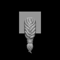 3D Sculpting Brush for Blender creating stylized braided beard texture on models