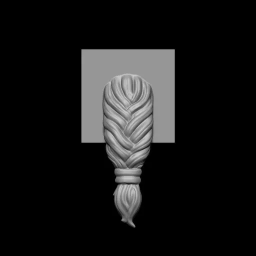 3D Sculpting Brush for Blender creating stylized braided beard texture on models