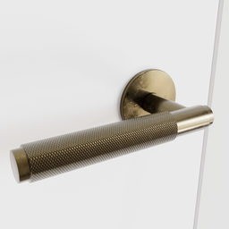 Knurled door handle