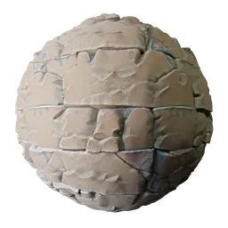 Seamless Layered Stone PBR material for 3D modeling in 2K, ideal for Blender and other 3D applications.