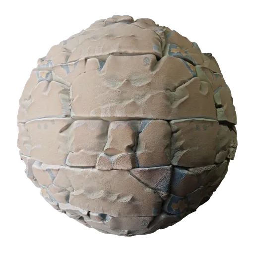 Seamless Layered Stone PBR material for 3D modeling in 2K, ideal for Blender and other 3D applications.