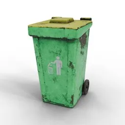 Trash Bin / Garbage Can Game Ready Asset