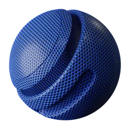 Patterned blue plastic