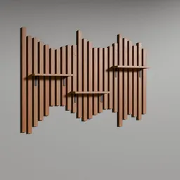 Wall Panel with Shelves