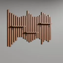Wall Panel with Shelves