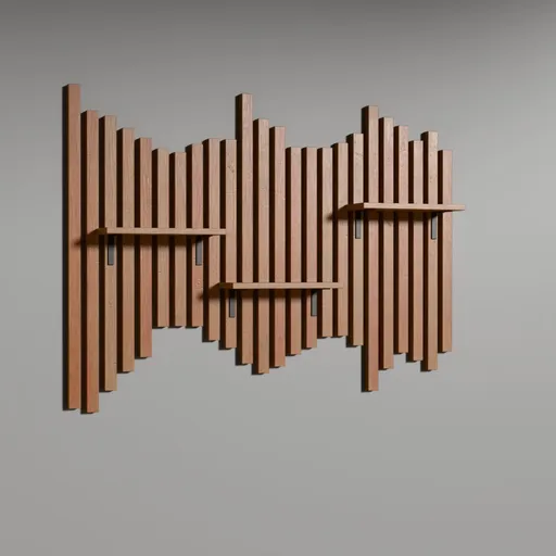 Wall Panel with Shelves