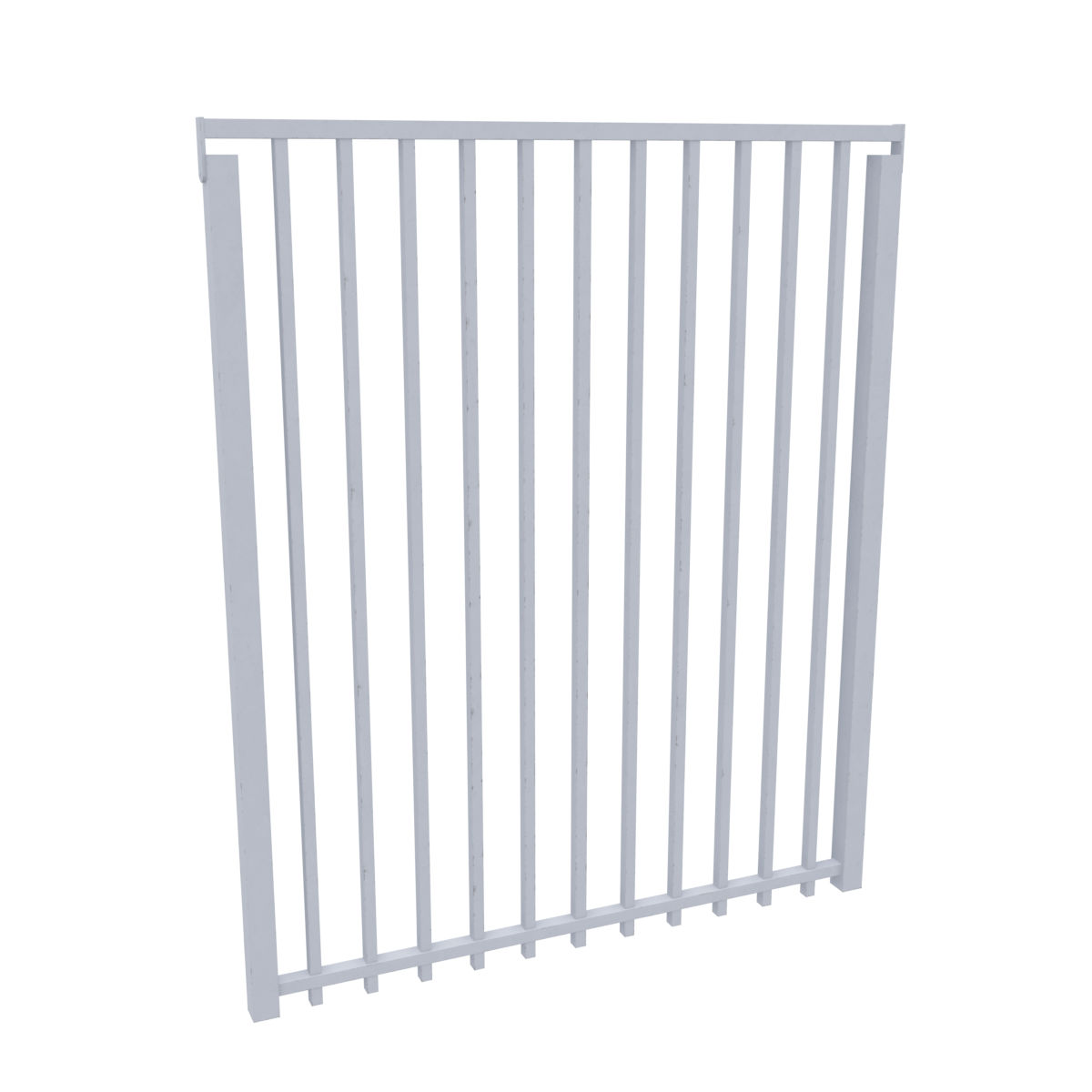 Painted white fence | 3D Fence models | BlenderKit