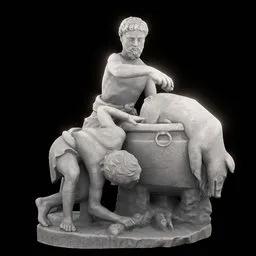 statue of Roasting of the Boar