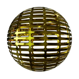 Polished Gold Perforated Metal Grille