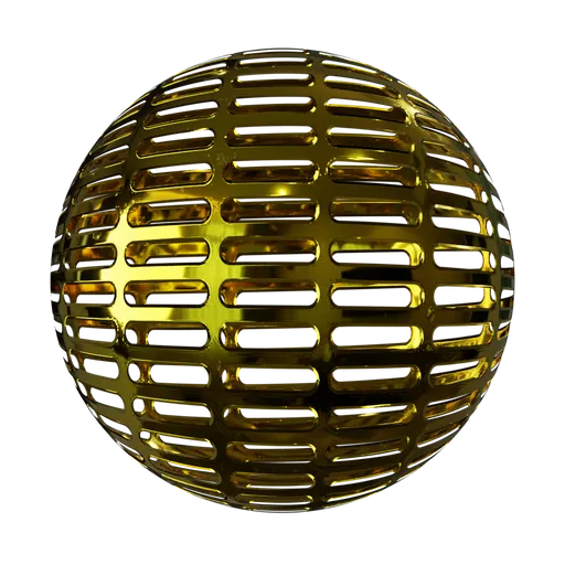 Polished Gold Perforated Metal Grille
