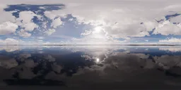 Cloudy Sunny Day Alpine Lake