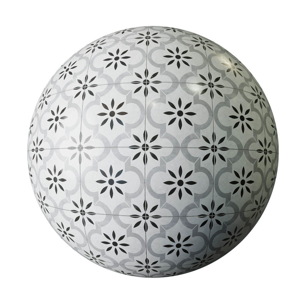 8-point Flower Tiles | FREE tiles materials | BlenderKit