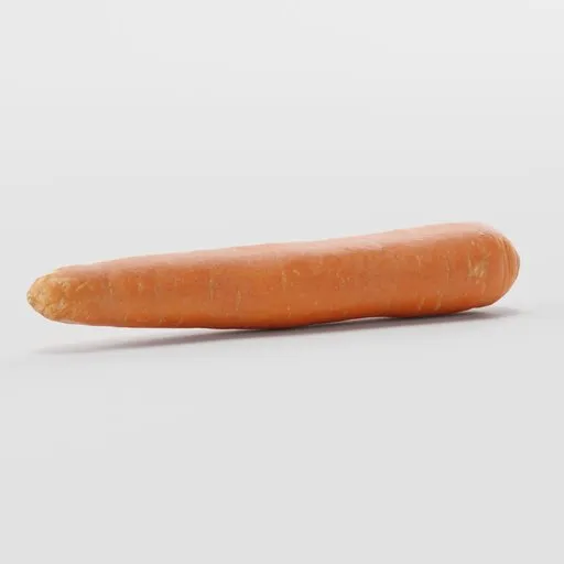 High-resolution 3D carrot model with realistic textures suitable for Blender rendering.