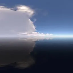 White clouds, sky, sea, water
