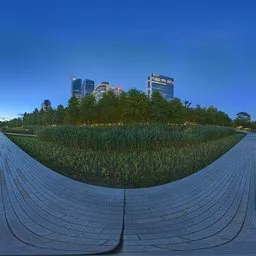 Cobblestone road at night