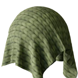 Olive Green Knitted Fabric