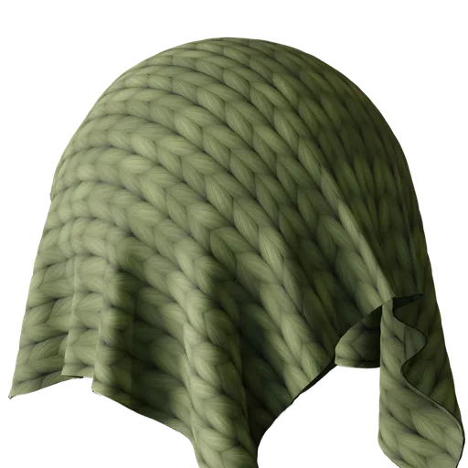 Olive Green Knitted Fabric