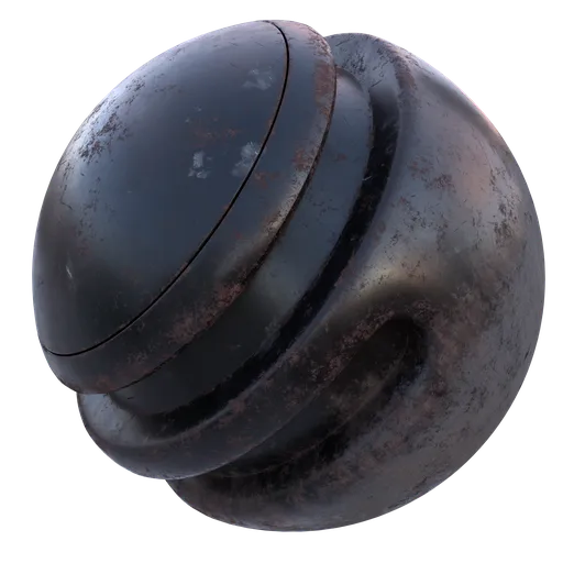 Highly detailed rusty metal material for Blender 3D, with adjustable dirt, splashes, and scratches for Eevee and Cycles.