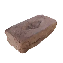 Highly detailed textured 3D brick model, suitable for Blender rendering and exterior visualizations.