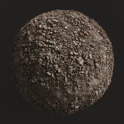 High-resolution PBR concrete material with realistic rocky texture for Blender 3D artists.