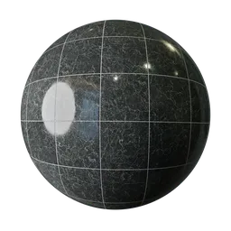 Realistic Marble Tile 9 PBR material with seamless texture scaling, color map, and procedural variation for 3D Blender.