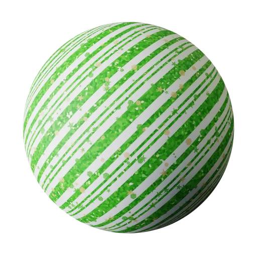 Festive Green and White Candy Stripes