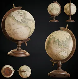 Exquisite Antique Cartesian Globe