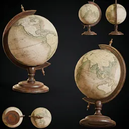Exquisite Antique Cartesian Globe