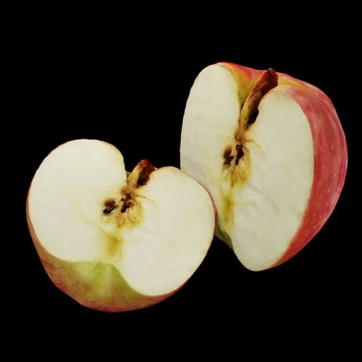Half Red Apple