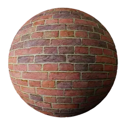 High-resolution brick wall texture for 3D modeling in Blender with realistic PBR shading.