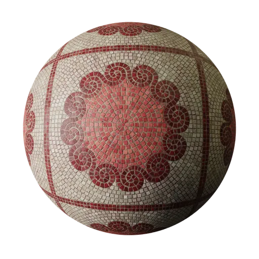 Decorative red pavement