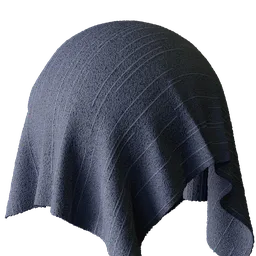 Slate Blue Fine Ribbed Wool Carpet