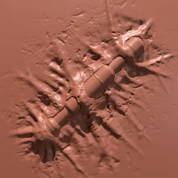 Flesh Embedded Piston