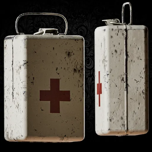 Vintage Metal First Aid Kit