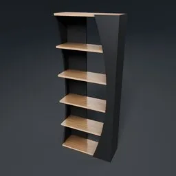 Modern Curved Bookcase