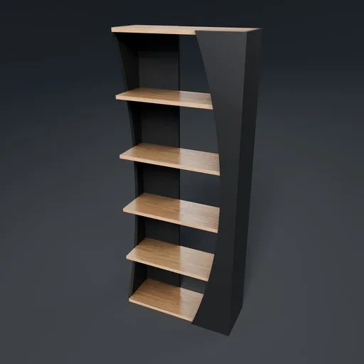 Modern Curved Bookcase