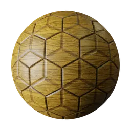 Wooden hexagonal tiles