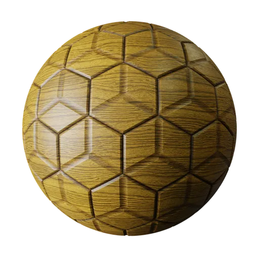 Wooden hexagonal tiles