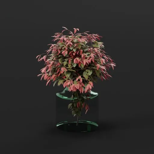 Red Foliage Vase