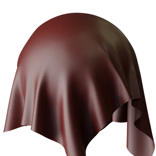 High-quality red leather material with procedural texture suitable for Blender 3D PBR rendering.