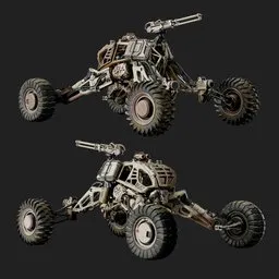 Sci-Fi Desert Combat Rover