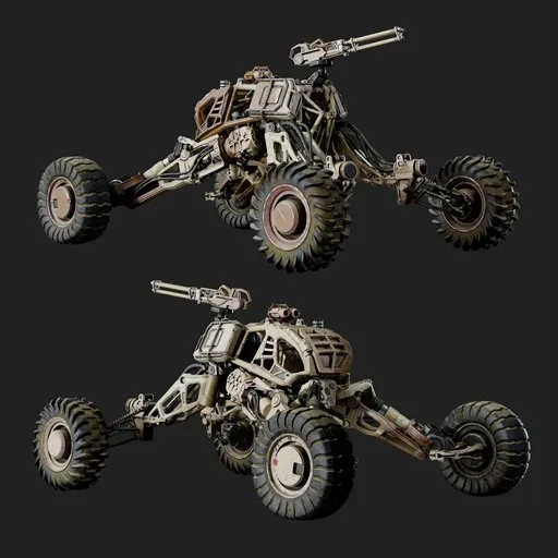 Sci-Fi Desert Combat Rover