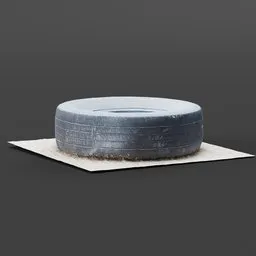 Truck Tire Old - 3D Scan