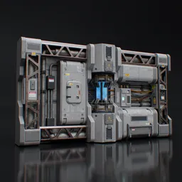 Scifi wall panel  energy core