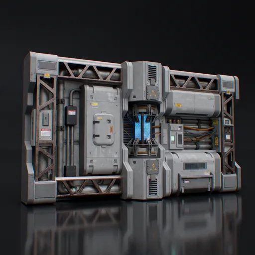 Scifi wall panel  energy core