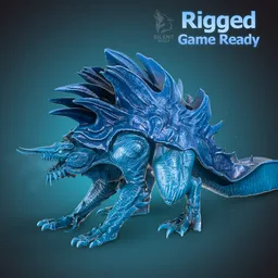 Cold Thorn Creature -Rigged-Game Ready