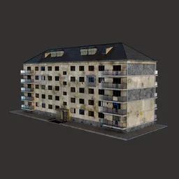 Soviet-Style Apartment Building Exterior