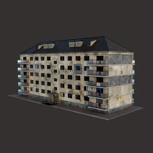Soviet-Style Apartment Building Exterior